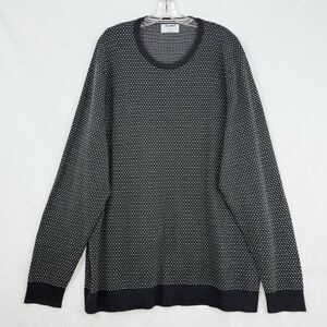 OLD NAVY Men's Sweater 3XL TALL Crew Neck Grey White Long Sleeves